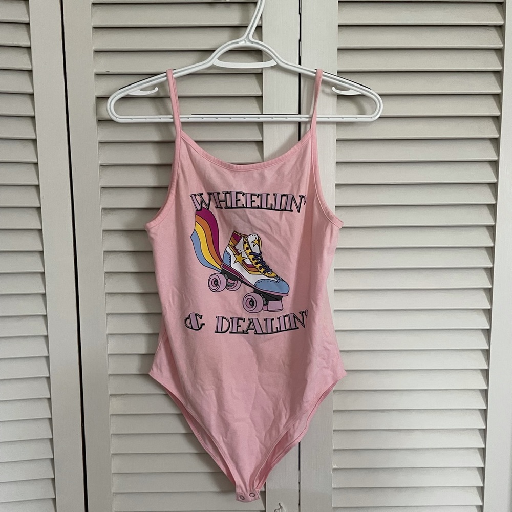 Forever 21 Pink Retro Bodysuit